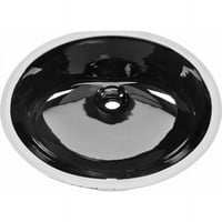 Магнус тоне 17-во застаклена порцеланска мијалник за бања во црна боја