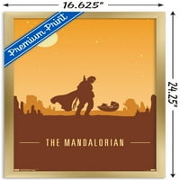Војна на ѕвездите: Мандалориско-Мандо И Детето На Ѕидниот Постер Самрак, 14.725 22.375