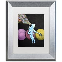 Трговска марка ликовна уметност „Збег“ платно уметност од Крег Снодграс, бел мат, сребрена рамка