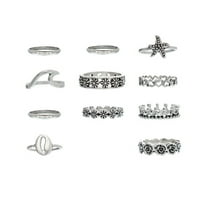 духбне различни модни златни прстени накит форми геометрија женски прстен фесвитал сет додаток