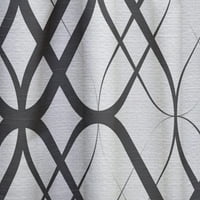 DesignArt 'Црно-бело геометриска шема III' модерен панел за завеси од средниот век