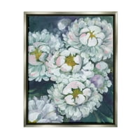 Ступел меки бели цвеќиња ливчиња Природа Ботаничко и цветно сликарство Греј Флотер Рамка уметничка печатена wallидна уметност