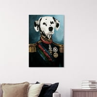 Wynwood Studio Animals Wall Art Canvas Prints 'Dalmation Duke Custom' кучиња и кутриња - Blue, Black