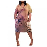 Фустани За Жени Жени Лето Секојдневен Мода Низок Врат Без Ракави Цвет Печатење Долг Фустан