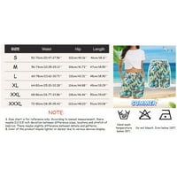 жизаиху шорцеви со џебови за жени летен одмор секојдневни удобни панталони за плажа еластичен струк модни цветни шорцеви за печатење црвени xxl