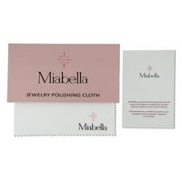 Miabella Women's's'sенски 1- КТ создаде сафир КТ Дијамант 10kt розово злато 2-парче свадбен прстен