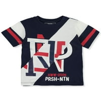 Парохиска нација маица со кратки ракави во боја, големини 8-18