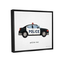 Службени полициски возила едукативни транспортни транспортни слики црни плови врамени уметнички печатени wallидни уметности