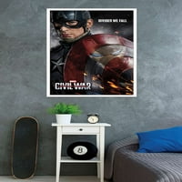 Марвел Филмски Универзум-Капетан Америка - Граѓанска Војна - Штит Одраз Еден Лист Ѕид Постер, 22.375 34