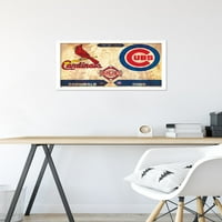 Ривалства - Сент Луис кардиналс против Чикаго Cubs Wallид постер, 14.725 22.375