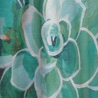 ДизајнАрт „Сукулент Апстракт цвет“ Традиционална панел за завеси