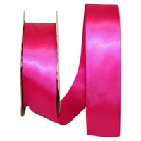 Reliant Ribbon Single Face Satin Satin Athive Azalea розова полиестерска лента, 1800 1,5