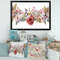 DesignArt „Wildflower and Pink Roses“ фарма куќа врамена уметност