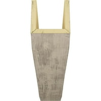 Ekena Millwork 10 W 8 H 14'l 3-еднострана песочна ендуратан фау дрвена тавана зрак, запален бор