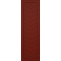 Ekena Millwork 15 W 73 H TRUE FIT PVC SINE PALLE CHEVRON модерен стил фиксни ролетни за монтирање, црвена пиперка