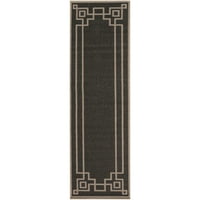 Уметнички ткајачи алфреско цврста област килим, црна камила, 2'3 7'9