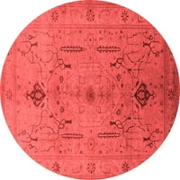 Ахгли Компанија Затворен Круг Ориентален Црвен Традиционален Простор Килими, 7 ' Круг