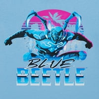 Графичка маица со сини бубачки, големини 4-18