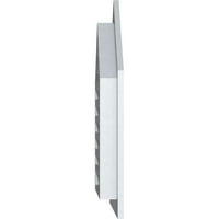Ekena Millwork 24 W 36 H врв на врвот на теренот за проветрување: Функционален, PVC Gable Vent W 1 4 рамка за рамна трим