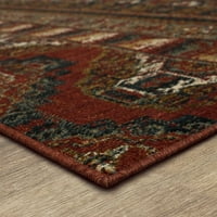 Махавк дома Шафтсбери ткаен килим во затворен простор, црвен, 6 '9'