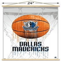 Далас Маверикс - Постери за капење кошарка со магнетна рамка, 22.375 34