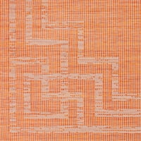 Уметнички ткајачи celandine светло портокалова 6'4 9 'Традиционална граница на правоаголник област килим