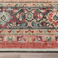 Добро ткаена Аполо Тирана Гроздобер Ориентален Црвен рамен 3'3 5 'килим