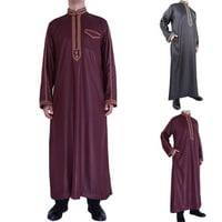 Мажи Џуба Кафтан Тобе Дишдаш Саудиски Musпски Муслимански Макси Фустан Со Долги Ракави Наметка