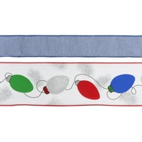 Божиќно време Божиќни светла и сини панделки, 21 ', брои