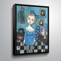Девојче за уметност во сина боја, галерија завиткана од платно-платно од Холи Воџан
