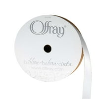 Offray 3 8 Yd Opalescence Satin Ribbon-White