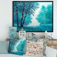 Впечаток на сино обоено дрво од Риверсајд, врамени сликарски платно уметнички принт