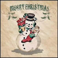 Среќна Божиќна wallидна уметност на снежникот, 14 14