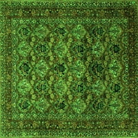 Ахгли Компанија Внатрешен Правоаголник Персиски Зелени Килими Од Традиционална Област, 3'5'