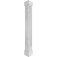 Ekena Millwork 10 W 8'H Craftsman Classic Square Non-Tapered Art Deco Fretwork Column W Стандарден капитал и стандардна база
