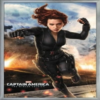 Марвел-Капетан Америка - Зимски Војник - Црна Вдовица Ѕид Постер, 22.375 34