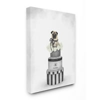 Stuple Industries Fashion Bo Stack Pet Dog Grey сликарство платно wallидна уметност од ziwei li