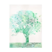 Megan Meagher 'Aquamarine Tree II' Canvas Art