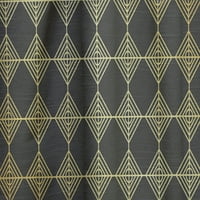 DesignArt 'Метална златна луксузна геометрија xii i' модерен панел за завеси од средниот век