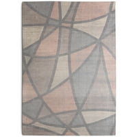 Геометриски апстрактни современи модерна област на килим, сиво, сиво