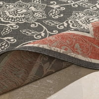 Уметнички ткајачи Аораки Црна традиционална 7'3 10'6 килим во областа