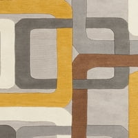 Уметнички ткајачи grsns сиви модерен килим од 4 '6'