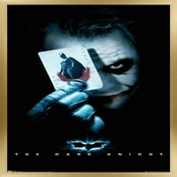 Стрип Филм - Темниот Витез-Џокер Со Бетмен Играње Картичка Ѕид Постер, 22.375 34