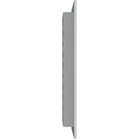 Ekena Millwork 28 W 30 H Правоаголник Гејбл Фунд Функционален, PVC Gable отвор со 1 4 рамка за рамна трим