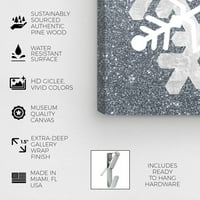 Празници за празници за празници и сезонски wallидни уметности „Студената уметност“ - сиво, бело