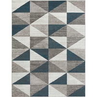 Уметнички ткајачи Монте Карло Геометриска област килим, сина, 5'3 7'3