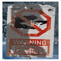 Јура Светот: Доминион-Предупредување Знак Логото Ѕид Постер, 22.375 34 Врамени