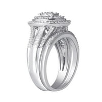 10К бело злато засекогаш невеста 1 2cttw round ringвонат прстен за ангажман
